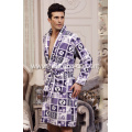 Super Soft  Printed Fleece Men's Bathrobe